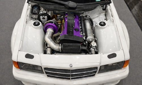 W201 M104 Turbo Engine bay FB Performance
